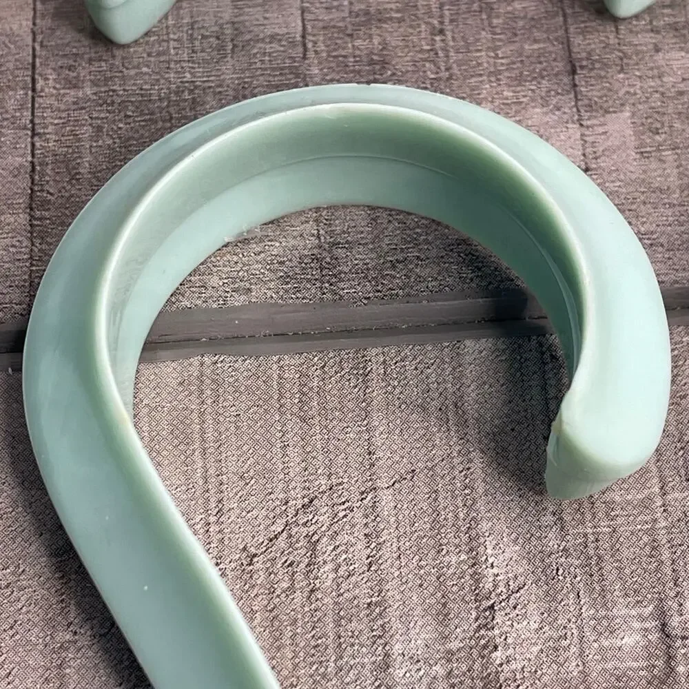 Vintage 50’s HYGIENE Baby Blue Hard Plastic Shower Curtain Hooks Set of 10